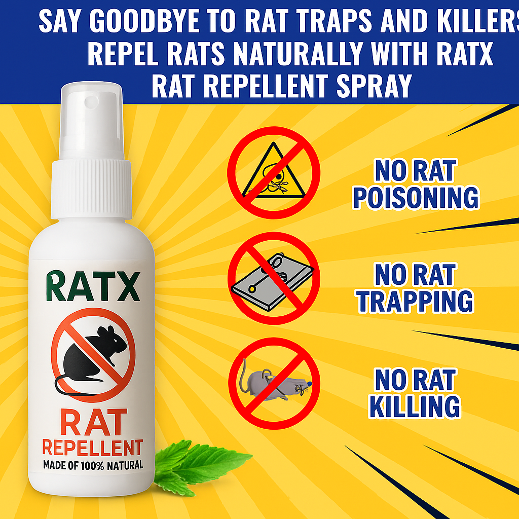 RatX Rat Repellent Spray - Safe, Effective Rat Protection (Buy 1 Get 1 Free)