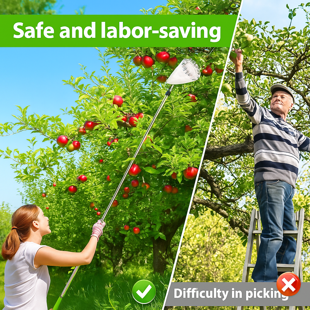 🔥 Last Day Sale - 50% Off🔥 1 Set Fruit Picker Fruit Picking Tool With Storage Bag