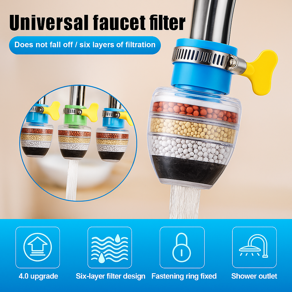 🔥 Buy 1 Get 1 FREE 🔥 Home Kitchen Faucet Tap Water Clean Purifier Filter