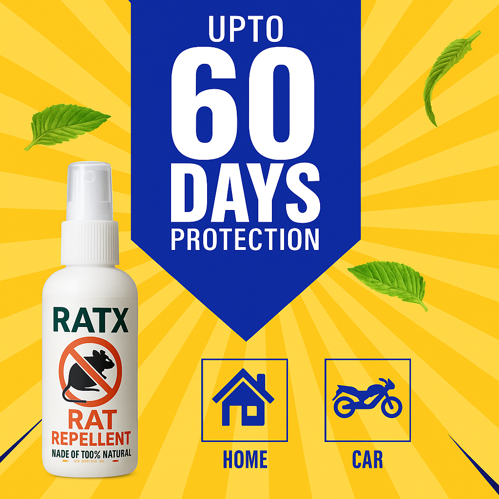 RatX Rat Repellent Spray - Safe, Effective Rat Protection (Buy 1 Get 1 Free)