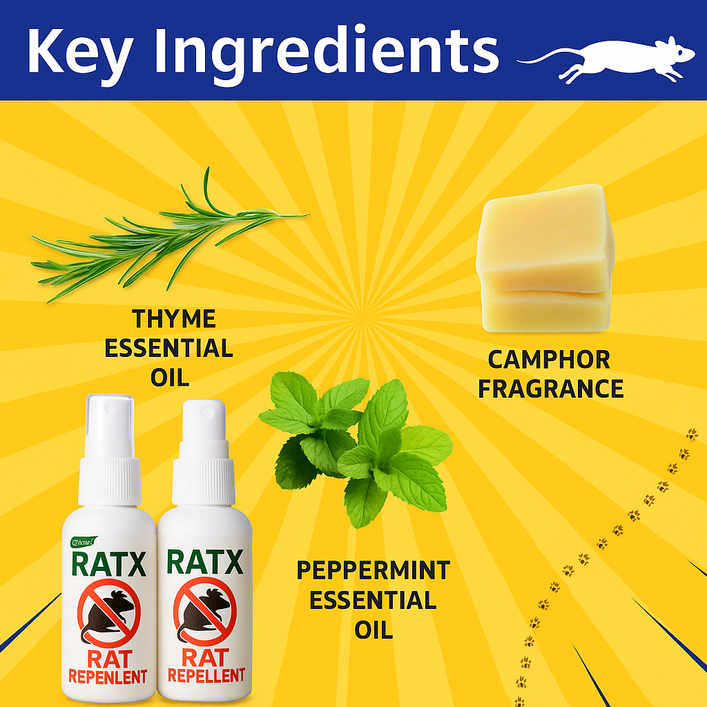 RatX Rat Repellent Spray - Safe, Effective Rat Protection (Buy 1 Get 1 Free)