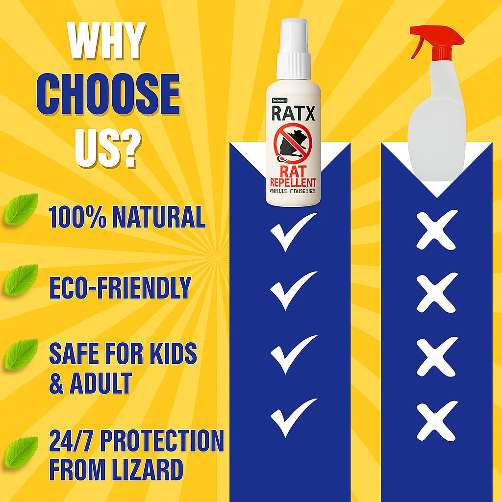 RatX Rat Repellent Spray - Safe, Effective Rat Protection (Buy 1 Get 1 Free)